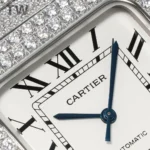 Cartier Santos Full Diamond Silver Watch (2) - Image 5