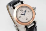 Cartier Pasha de Cartier Watch Rose Gold Black Leather - Image 8