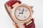 Cartier Pasha de Cartier Ladies Watch Rose Gold Red Leather Strap - Image 8