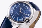Cartier Ballon Bleu 42mm Blue Leather Watch - Image 5