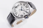 Cartier Ballon Bleu 42mm Silver Black Leather - Image 8