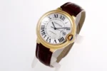 Cartier Ballon Bleu 42mm Gold Automatic Brown Leather - Image 10