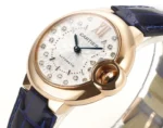 Cartier Ballon Bleu WJBB0080 Rose Gold Blue Leather - Image 8