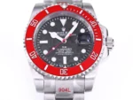 Rolex Submariner PARAKEET – Custom Black Gradient Green Dial with Red Bezel – 904L Stainless Steel - Image 5