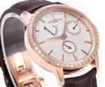 Vacheron Constantin Traditionnelle 83520/000R-9909 Mechanical Watch – Rose Gold, Brown Leather Strap, Multi-Function Dial - Image 8