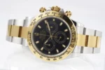 Rolex Daytona 4130 – Two-Tone Gold/Steel, Black Dial, Chronograph Watch - Image 5