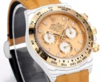 Rolex Daytona Carbon Fiber Custom Edition – Champagne Dial, Brown Strap, Enhanced Night Glow Case - Image 5