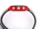 Rolex Daytona Carbon Fiber Night Glow Case Watch – Red Dial, Grey Strap - Image 5