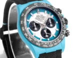 Rolex Daytona Carbon Fiber Custom Edition – Blue with Luminous Case and Strap - Image 5