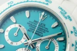 Rolex Daytona Ceramic Watch – White Strap, Turquoise Dial, Racing Style - Image 5