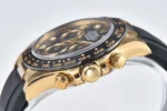 Rolex Daytona 116518 Gold Black Enamel Dial with Moissanite Stones - Image 5
