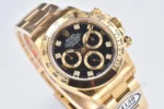 Rolex Daytona Watch – Black Enamel Dial with Moissanite Stones - Image 5