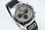 Rolex Daytona 7750 Movement – White Dial with Black Subdials, Stainless Steel Case, Rubber Strap - Image 5