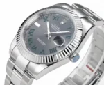 Rolex Datejust 41mm – Silver Stainless Steel with Grey Dial – Super Clone - Image 5