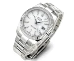 Rolex Datejust Silver Fluted Bezel Stainless Steel Watch with New 3235 Movement - Image 5