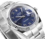Rolex Datejust 41mm Watch – Blue Dial, Fluted Bezel, Stainless Steel - Image 6