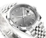 Rolex Datejust 41mm Watch – Silver Dial, Diamond Markers, Stainless Steel Jubilee Bracelet - Image 6