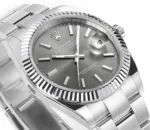 Rolex Datejust 41mm Watch – Silver Fluted Bezel, Grey Dial, Stainless Steel Bracelet - Image 6