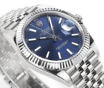 Rolex Datejust 41mm Watch – Silver with Blue Dial, Fluted Bezel - Image 6