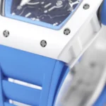 Richard Mille White Cerami White Ceramic Blue Strap Watch - Image 6
