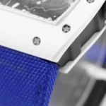 Richard Mille White Cerami5 White Ceramic Blue Strap Watch - Image 6