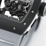 Richard Mille Black Ceramic Watch Grey Strap - Image 6