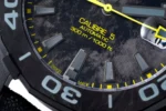 TAR Super TAG Heuer Series Watch – Black Carbon Fiber Dial, Yellow Stitching Strap, Formal & Casual Style, SW200 Movement - Image 6
