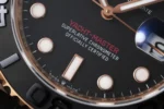 Rolex Yacht-Master 40mm Rose Gold Black Dial Rubber Strap Automatic Watch - Image 6
