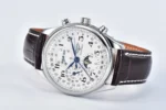 Longines Master Moonphase Chronograph L2.773.4.78.6 Silver Leather - Image 6