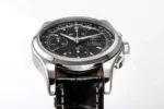 Longines Classic Record Black Leather Watch - Image 6