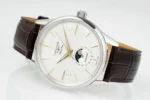 Longines Flagship Moonphase Watch Silver Brown - Image 6