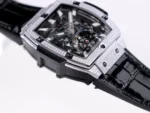 Hublot Masterpiece 906 Tourbillon Watch – Rose Gold/Platinum, Black Leather Strap - Image 10