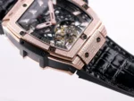 Hublot Masterpiece 906 Tourbillon Watch – Rose Gold/Platinum, Black Leather Strap, Skeleton Dial - Image 6