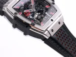 Hublot Masterpiece 906 Tourbillon Watch – Rose Gold/Platinum, Black and Red Leather Strap, Manual Wind Movement - Image 7