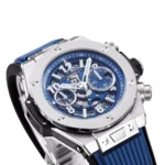 Hublot Big Bang Watch – Blue Dial, Chronograph, Titanium Case, Rubber Strap - Image 6