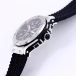 Hublot Big Bang 44mm Black Dial Chronograph Watch with Rubber Strap – Silver Case - Image 6