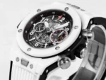 HUBLOT Big Bang Unico White Ceramic Chronograph Watch with Rubber Strap - Image 6