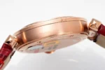 Cartier Pasha de Cartier Ladies Watch Rose Gold Red Leather Strap - Image 3