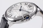 Cartier Ballon Bleu 42mm Silver Black Leather - Image 10