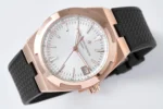Vacheron Constantin Overseas 4500V Series – Rose Gold Case, Black Rubber Strap, Luxury Steel Watch - Image 6