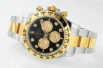 Rolex Daytona Watch – Two-Tone Stainless Steel and Gold, Black Dial, Chronograph Style - Image 6