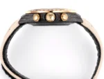 Rolex Daytona Custom Carbon Fiber Night Glow Case Watch – Black with Rainbow Bezel and Beige Strap - Image 6
