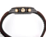Rolex Daytona Carbon Fiber Custom Edition Watch – Black with Brown Strap - Image 6