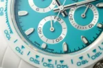 Rolex Daytona Ceramic Watch – White Strap, Turquoise Dial, Racing Style - Image 6