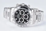 Rolex Daytona Watch – Black Enamel Dial with Moissanite Diamonds - Image 6