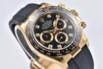 Rolex Daytona 116518 Gold Black Enamel Dial with Moissanite Stones - Image 6