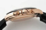 Rolex Daytona Rose Gold Black Rubber Strap Chronograph Watch - Image 6