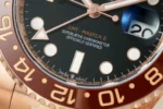 Rolex GMT-Master II GMT Black Dial Rose Gold Watch with Brown Ceramic Bezel - Image 6