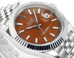 Rolex Datejust 41 Custom Orange Dial Steel - Image 6