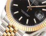 Rolex Datejust 41mm Black Dial Two-Tone Jubilee Bracelet – Super Clone Edition - Image 6
